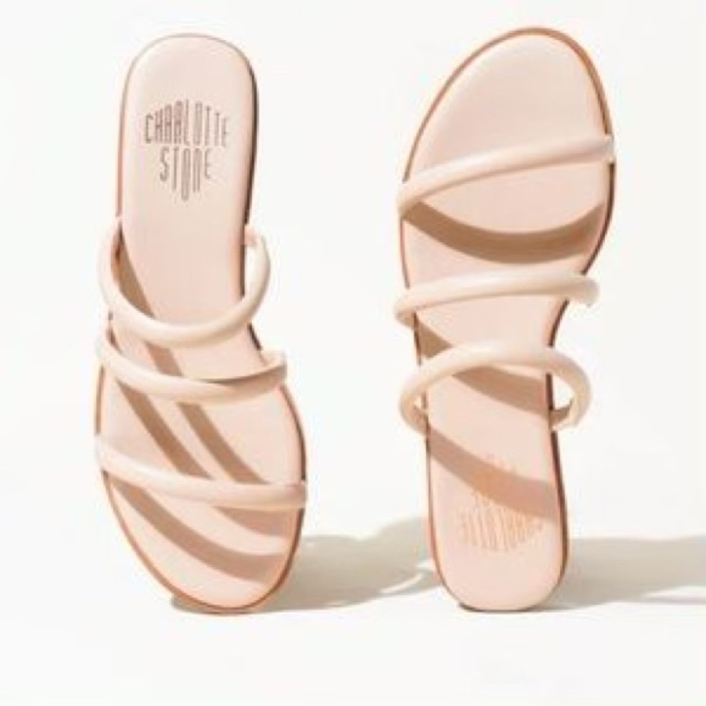 Charlotte Stone Bruins Strappy Sandal in Peche